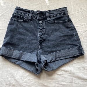 Black Denim Mom High-rise Jean Shorts